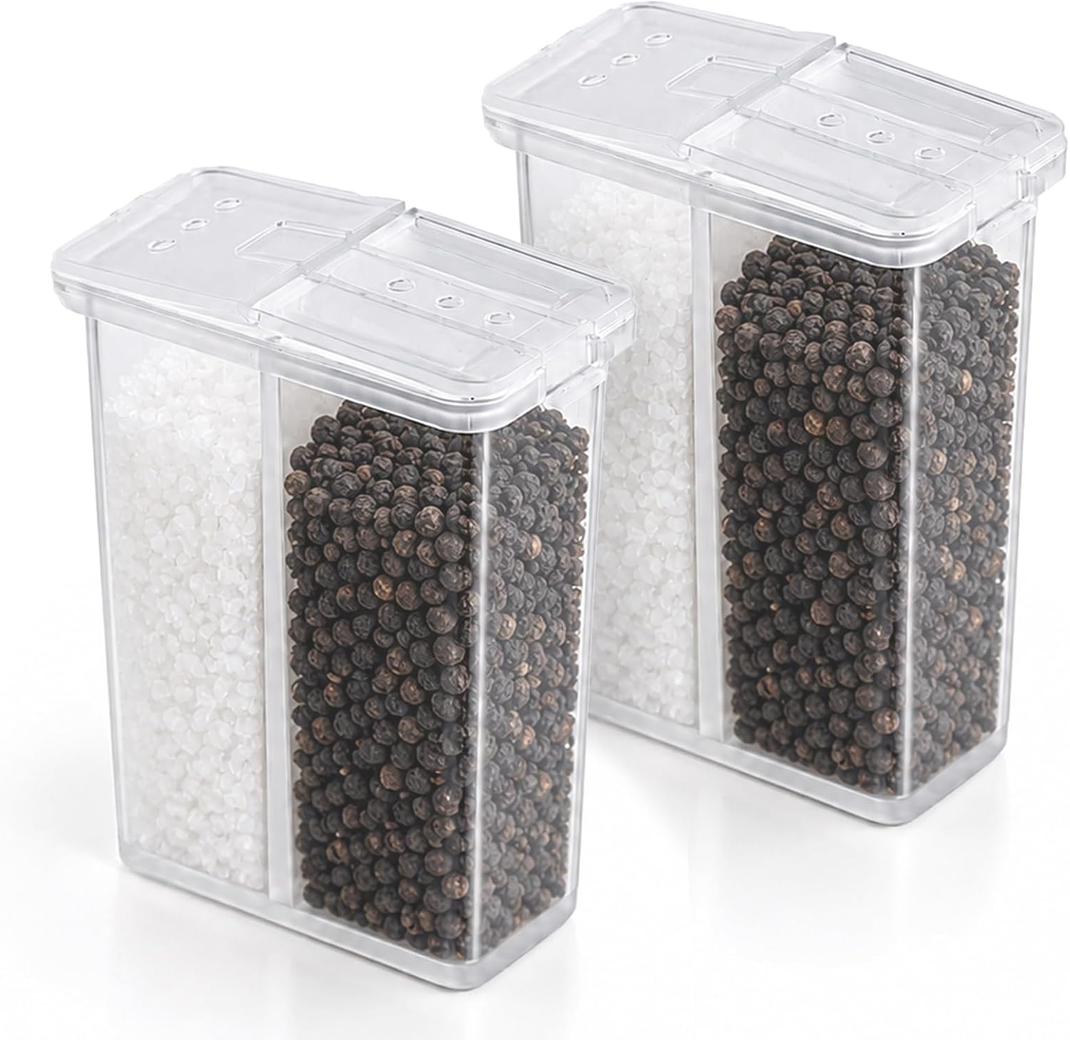 2 Pcs Travel Salt and Pepper Shakers Mini Camping Spice Containers