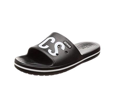 Amazon クロックス サンダル クロックバンド 3 0 プリンテッド スライド Black White 22 Cm Crocs クロックス ファッションサンダル