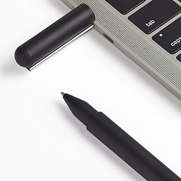 Lexon C-PEN - Black ink ballpoint, USB-C flash memory, 32GB, Stainless steel for clip, ABS main body - Black