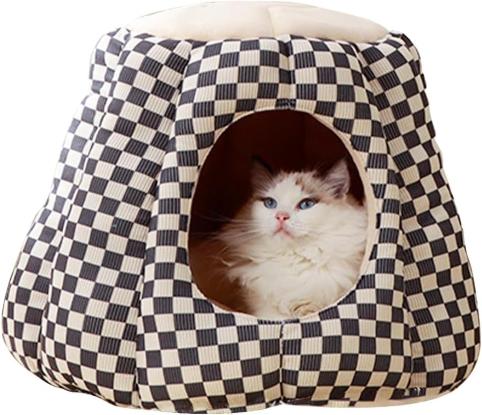 Générique Lit pour Chat, Tente Igloo pour Chat, Lit Confortable pour Animaux De Compagnie pour Petits Chiens Et Chats Lit Doux en Peluche pour Chat Lit Niche pour Chat 46 * 46 * 32 CM