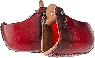 NRS Medium Colored Rawhide Flat Leather Bottom Tapaderos with Latigo Lacing