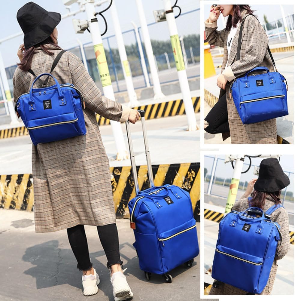 Expandable 20 inch Carry on Luggage, Lightweight Carry on Suitcase with Spinner Wheels & Duffle Bag, Family Travel Suitcase Set for Women Men - Airline Approved