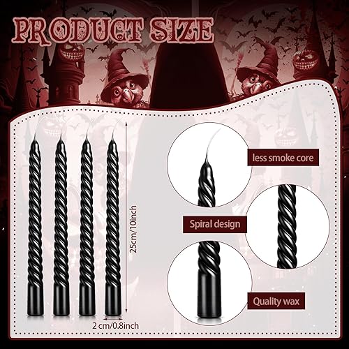 Miniatura 9 de BBTO 12 velas en espiral de Adviento de Navidad sin perfume, velas metálicas sin goteo, velas metálicas de torsión sin goteo, velas de cumpleaños