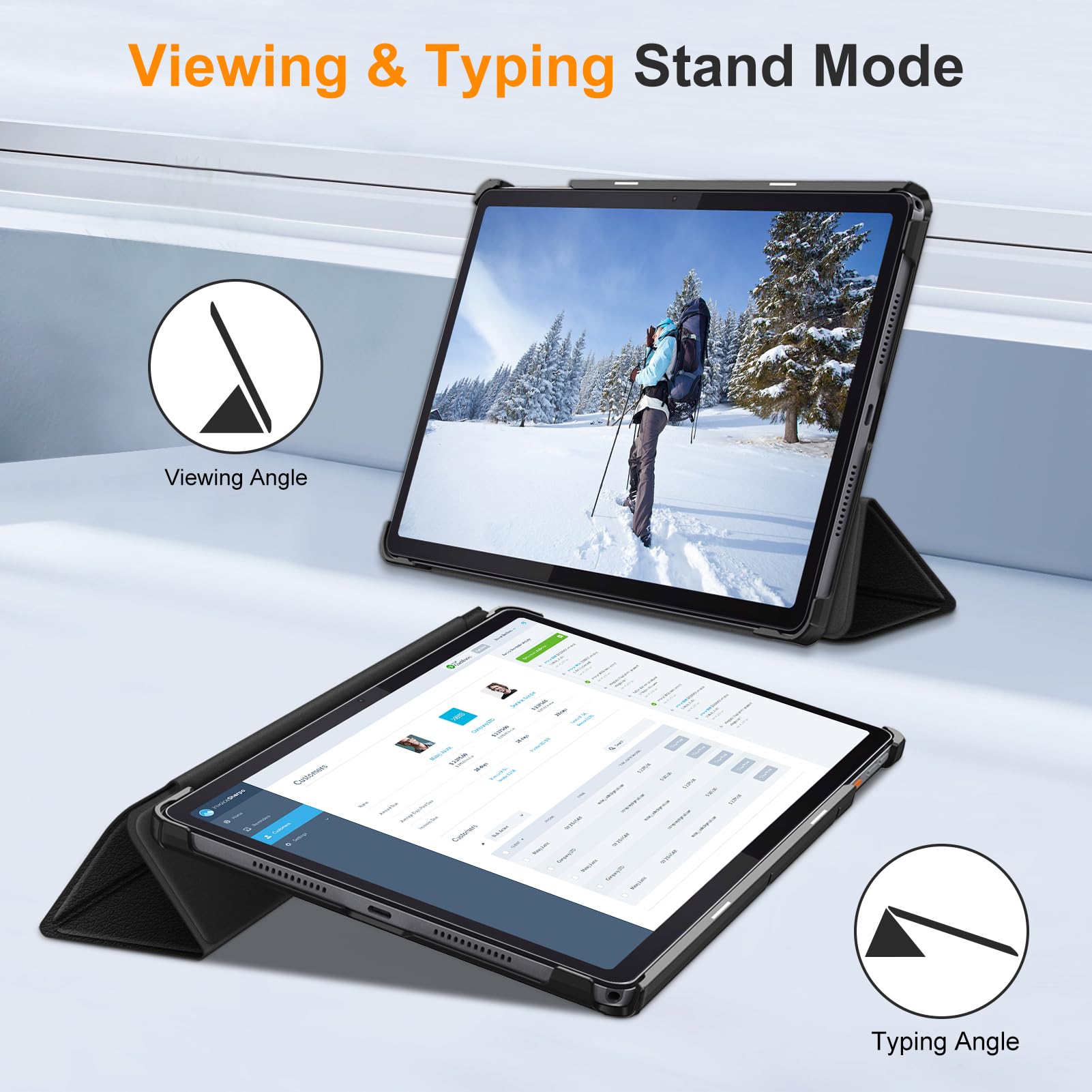 Fintie Hülle für Lenovo Idea Tab Plus 12.1 Zoll 2025 - Ultradünne Soft TPU Rückseite Abdeckung Schutzhülle mit Stifthalter und Auto Schlaf/Wach Funktion, Schwarz