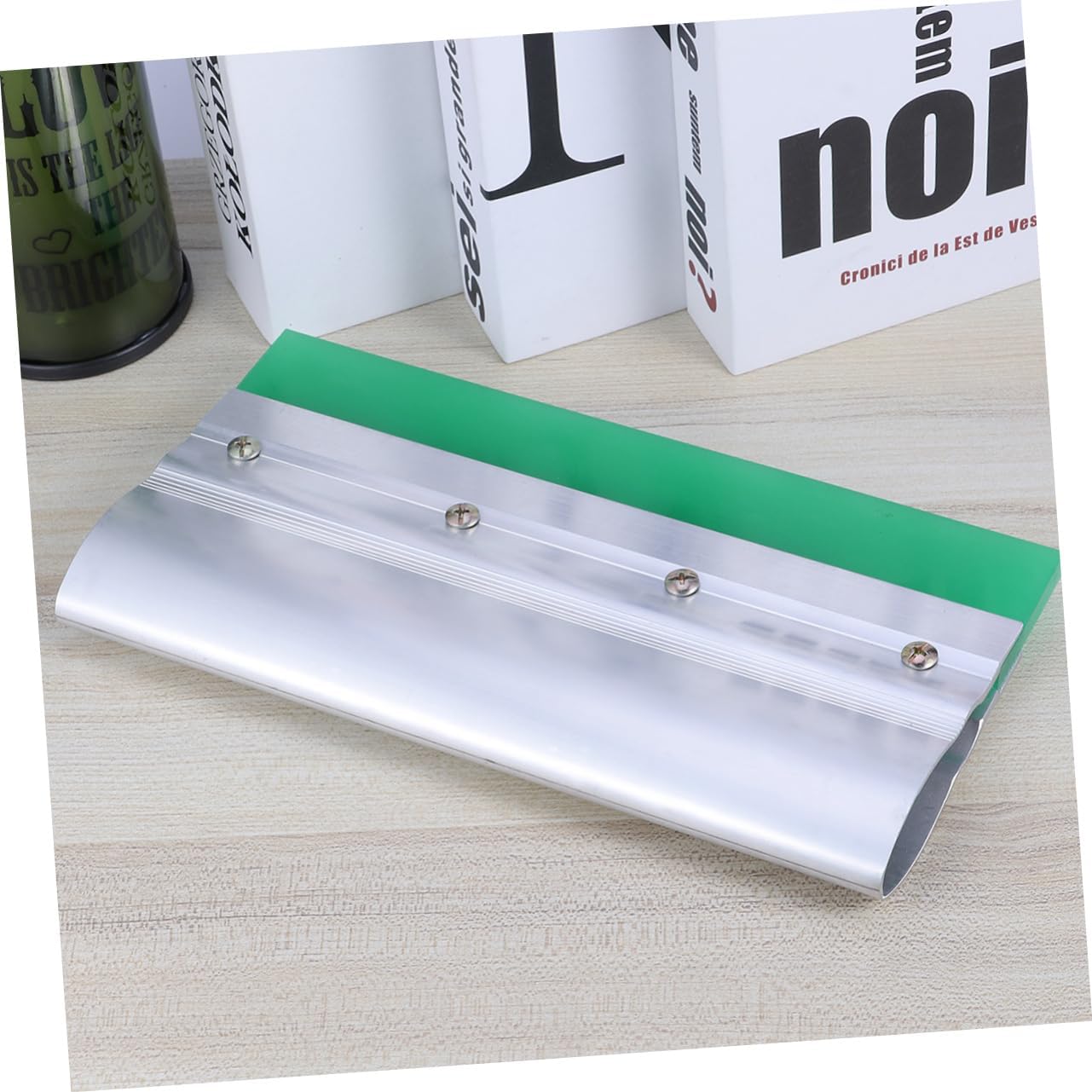 HOMSFOU Printing Squeegee Precision Cut Handle Comfortable Shape Graphic Textile Applications Hand Machine Printing Random Color