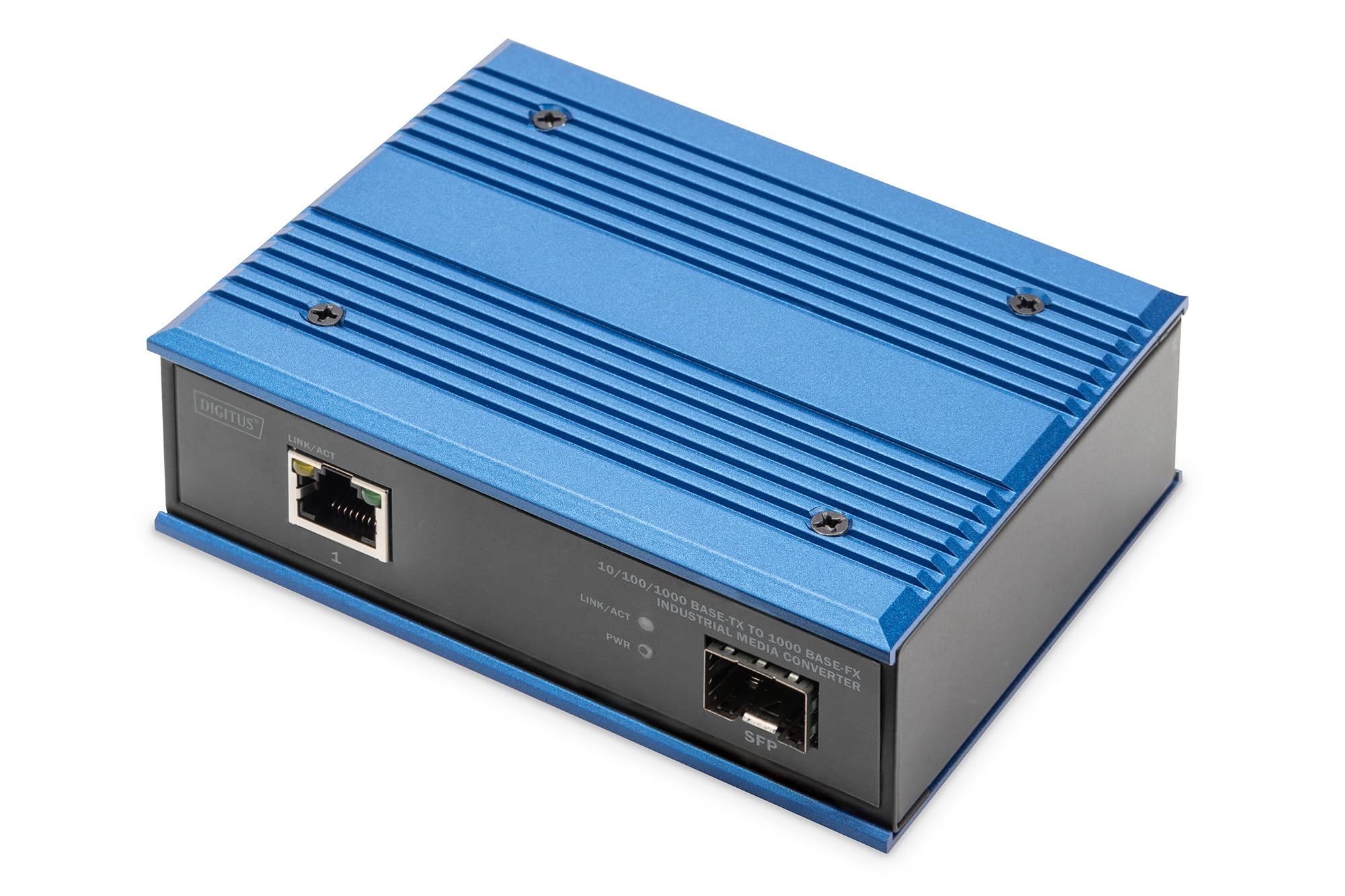 DIGITUS Convertisseur de média Industriel – RJ45 vers Port SFP