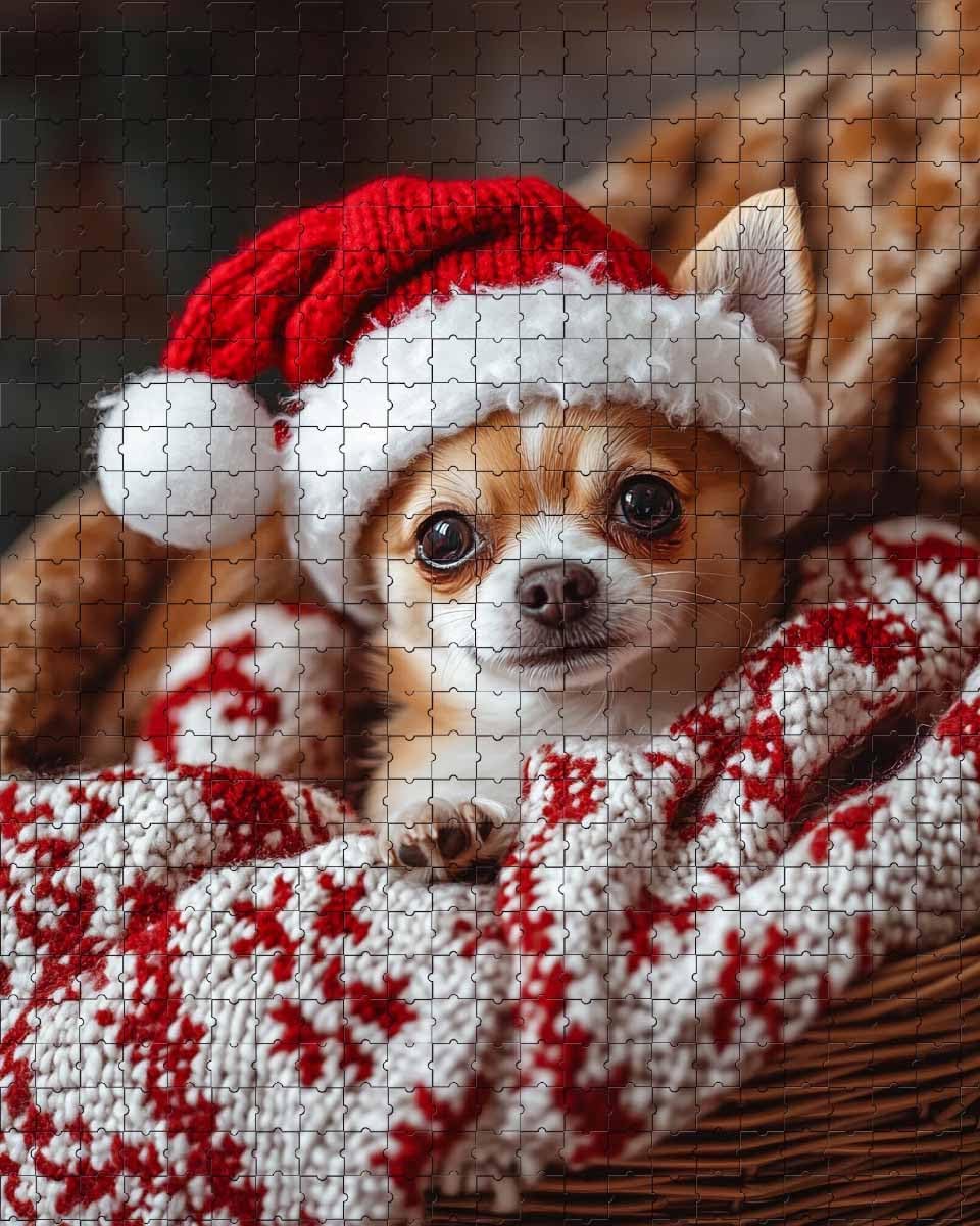 Challenging and Cute Festive Jigsaw Game Featuring Cavapoo Puppy Christmas 1000 Piece Puzzle for Adults and Families Dog Lovers Wall Decor and Family Fun Gift