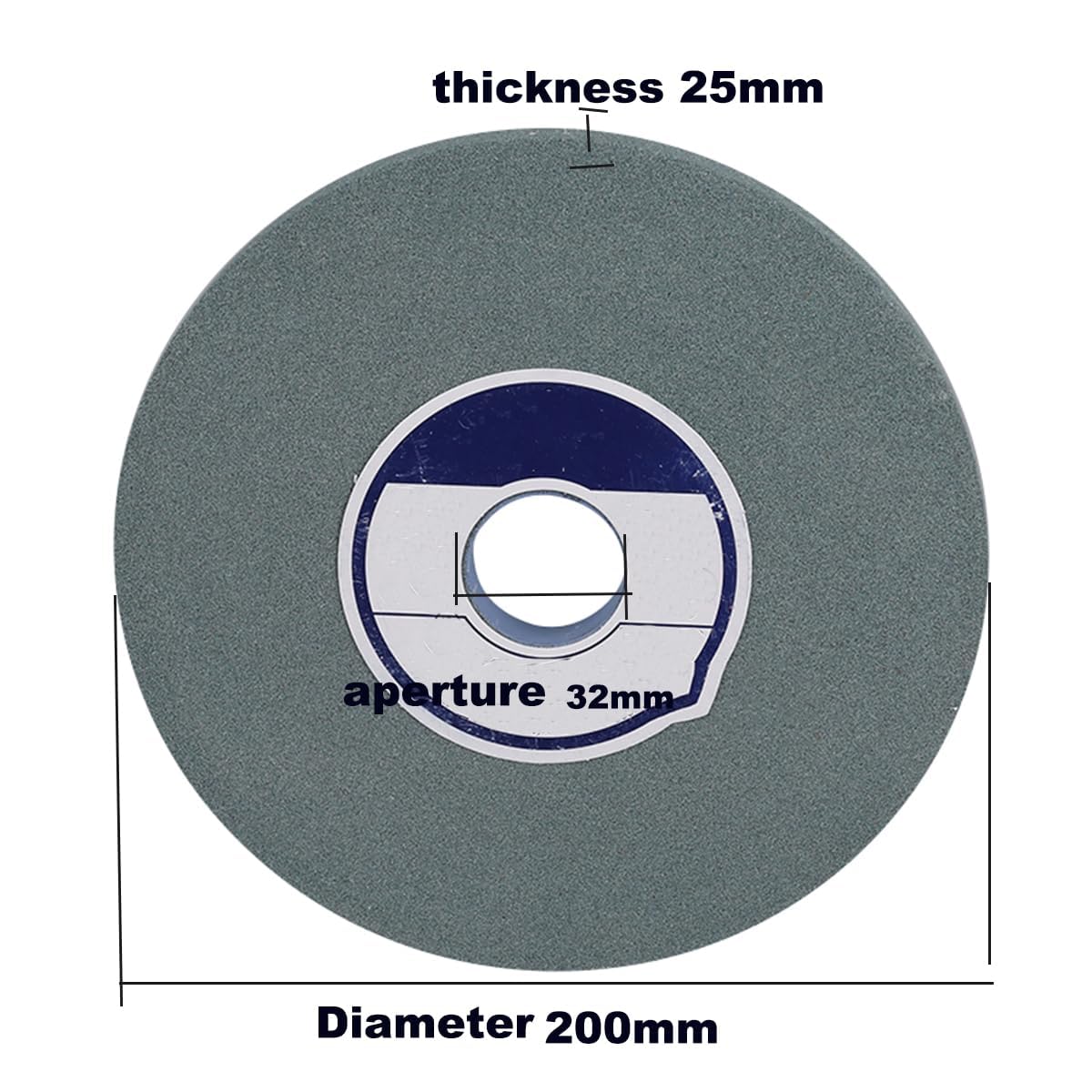 Grüne Siliziumkarbid-Schleifscheibe 200 mm x 25 mm x 32 mm for Tischschleifer(80#)