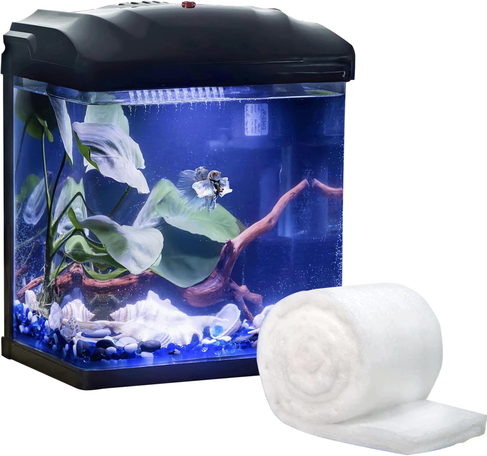 Beta Fish Tank Gallon Desktop Aquarium Starter Kit With