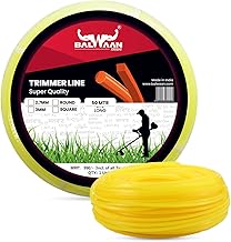 Balwaan Krishi Trimmer Line/Nylon Rope Bundle for Brush Cutter (50m, 3mm Round)/ Grass Cutter/Weeder/Trimmer/Tap n Go