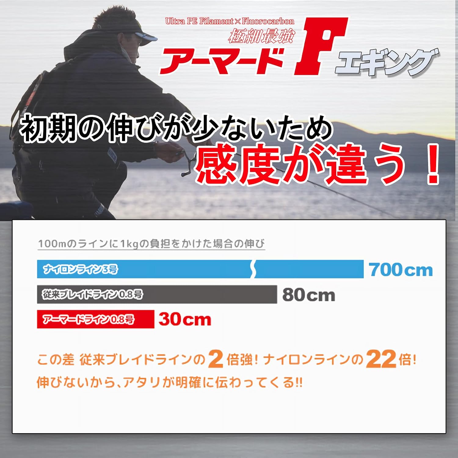 Duel PE Fishing Line, Armored F, Eging, 49.4 ft (150 m), Fishing Line, Fishing Gear, High Strength, High Sensitivity