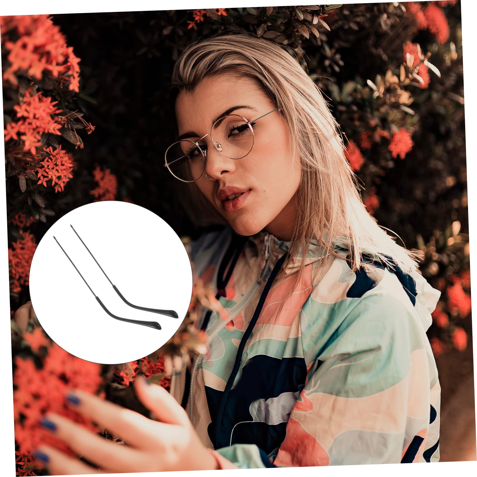 MOLUCKFU Universal Arm Replacement for Eyeglasses Fashion Replacement Glasses Arms Legs Black