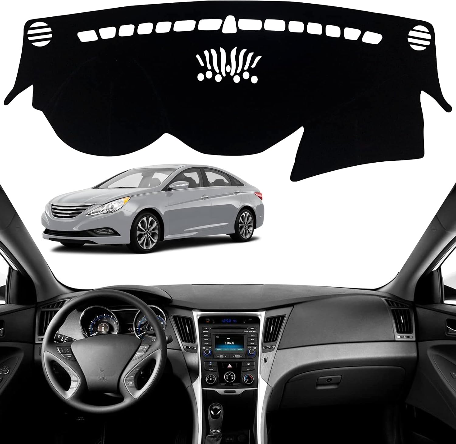 Per Hyundai Sonata 2010 2011 2012 2013 2014 YF Dash Mat - Foto 9