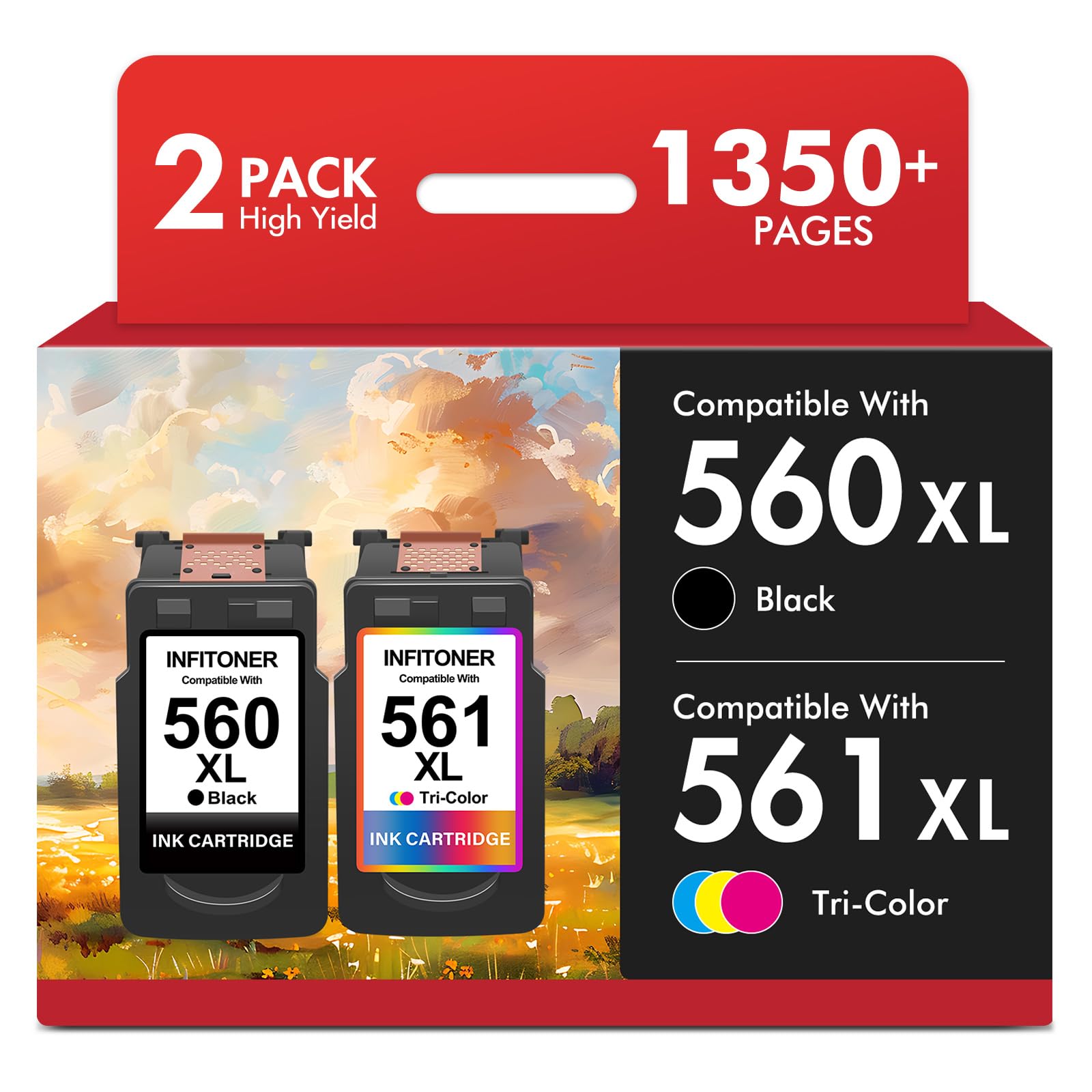 304 Druckerpatronen 5030 3750 2630 Patronen Kompatibel für HP304 XL 304XL Schwarz und Farbe Multipack für HP Envy 5030 5000 5032 5010 Deskjet 3750 2630 3700 2600 3760 2630 3730 Drucker (2er-Pack)
