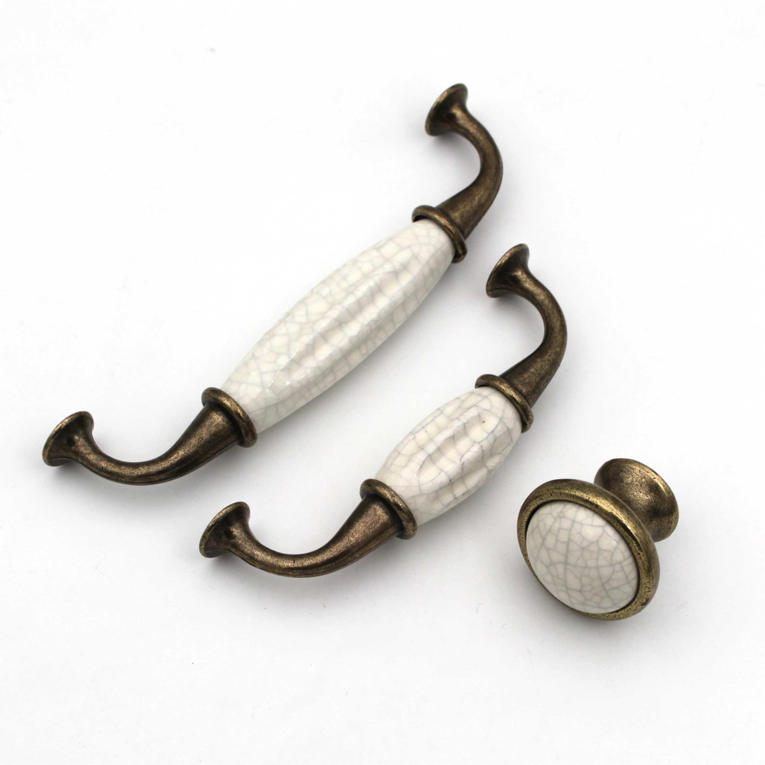 ABVIN Ceramic Drawer Handle - 4.4 inch | Antique Bronze Finish, Crackle Ceramic Insert-image-10