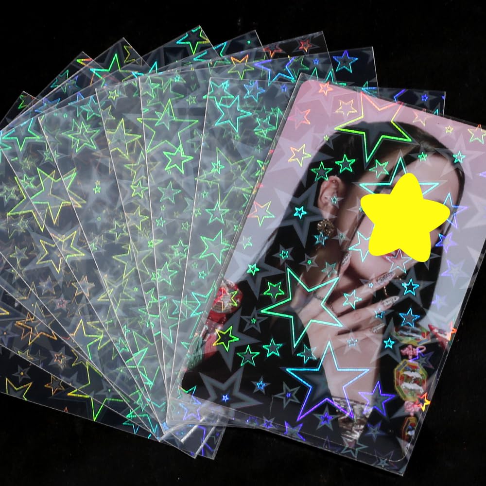 lucky star card sleeves Amazon.com: 100 Pcs Laser Flashing Photocard Sleeves Holographic Card  Sleeves Photocard Holder for Trading Cards Penny Sleeves Rainbow Star Heart  Flower Card Protector : Toys & Games