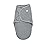 SwaddleMe by Ingenuity Muslin Original Swaddle, 100% Cotton, Size Small/Medium, for Ages 0-3 Months, 7-14 Pounds, Up to 26 Inches Long, 1.5 TOG - Gray