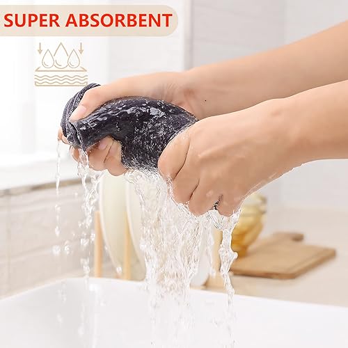 Miniatura 305 de Kitinjoy - Paños de cocina 100% algodón, paquete de 6 paños de cocina ultra suaves y absorbentes para secar platos, toallas de cocina de secado
