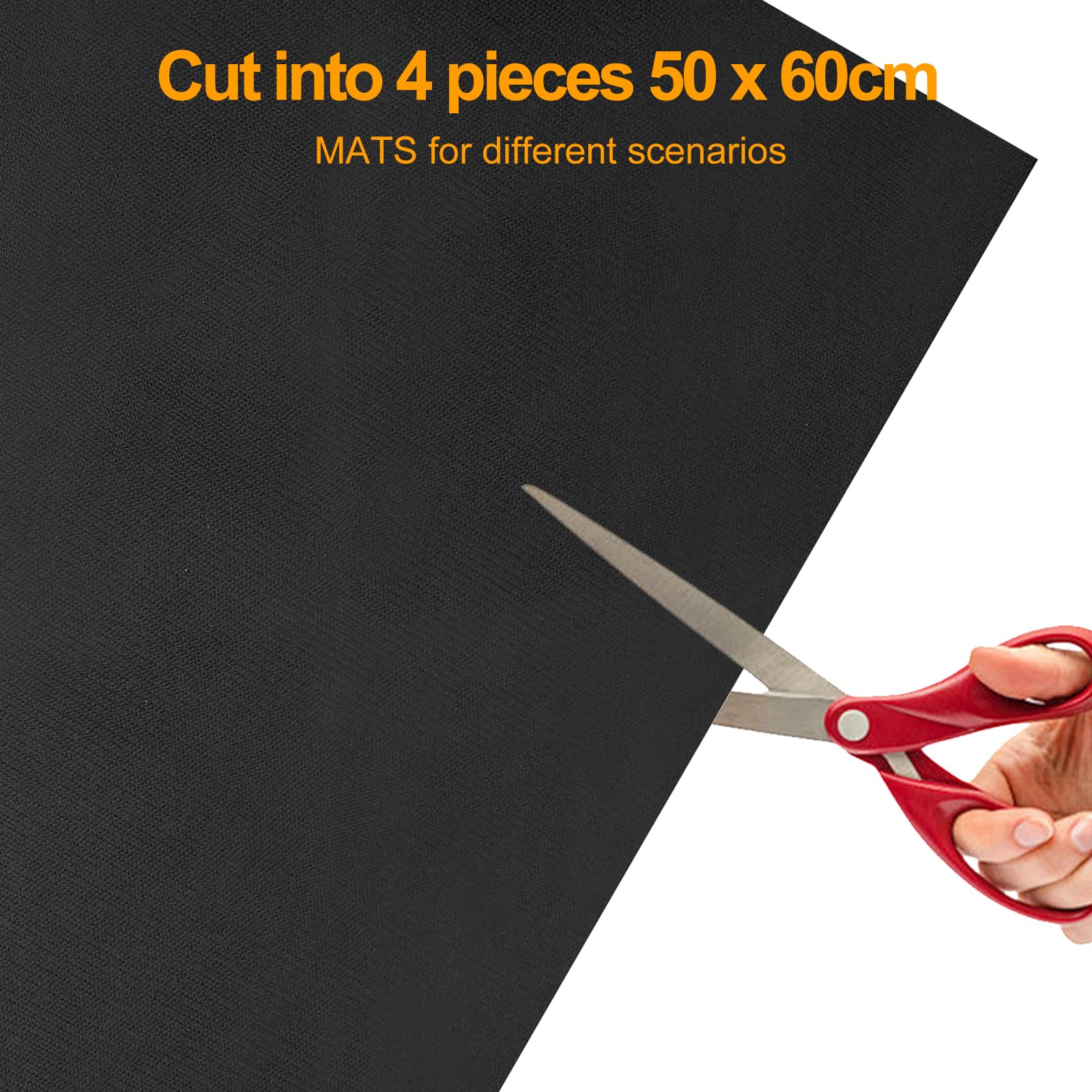 Tappetino Ignifugo 100 x 120 cm Tappeto Resistente al Calore Fino a 1093 °C per Saldatura, Barbecue, Cucina, Camino, Floor, Lawn e Camping