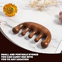 Wooden Head Scalp Massager For Hair Growth | Wood Scalp Massager Comb Tool - Gua Sha For Hair Massager | Wooden Wide Tooth Comb Hair Massager For Hair Growth | Head Messages For Scalp (Brown) gallery image