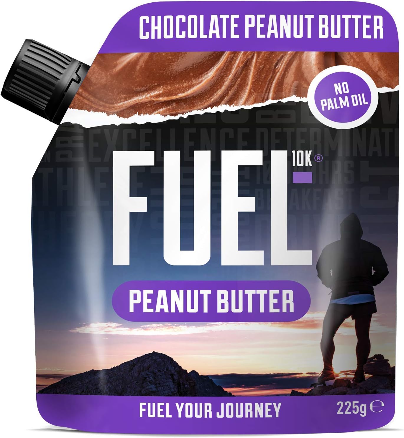 FUEL 10K Chocolate Peanut Butter Squeeze + Go, 8 x 225g