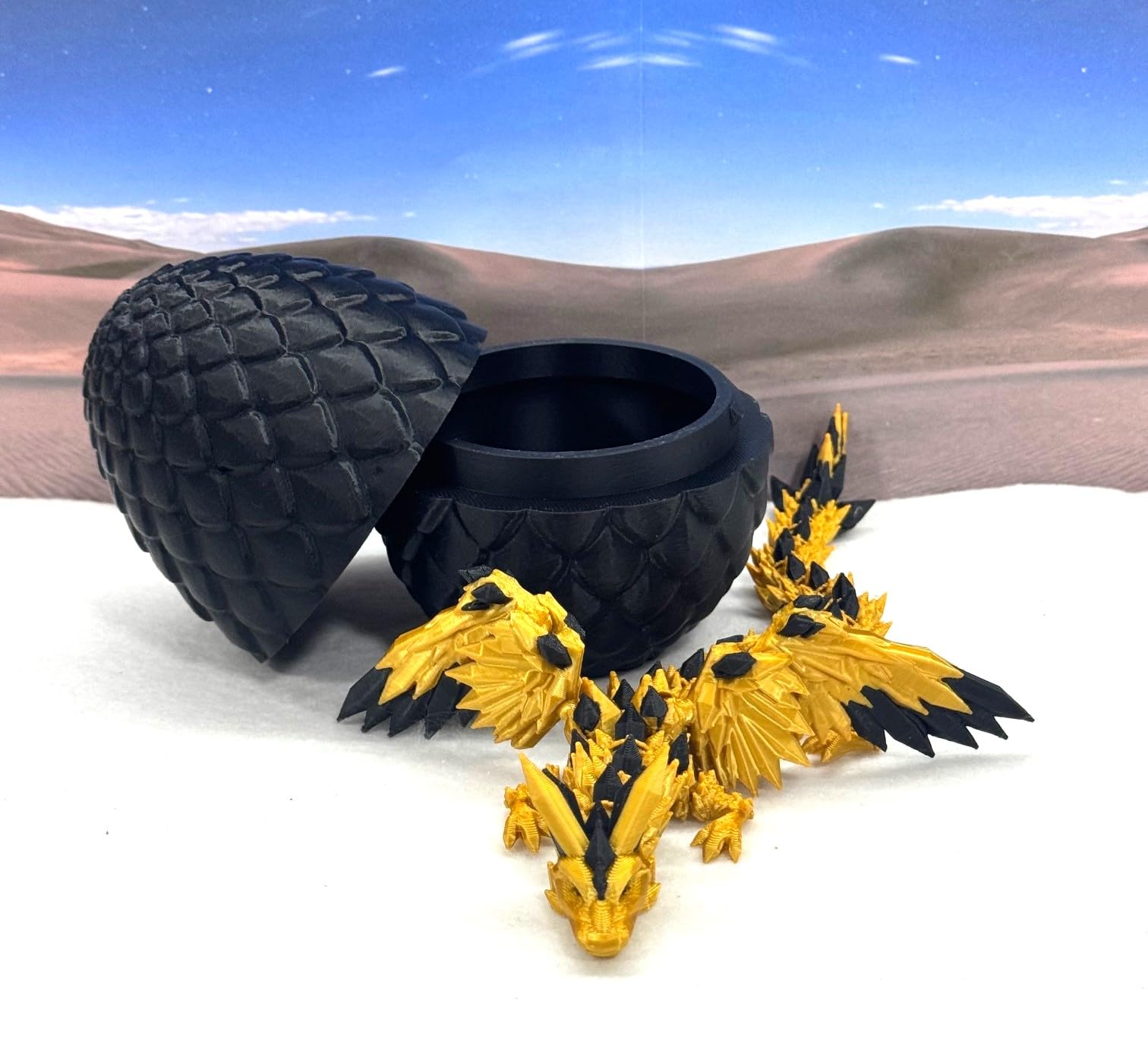 Amazon.com: Crystal Winged Dragon with Dragon Egg, 3D Printed