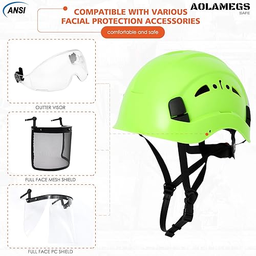Miniatura 7 de Aolamegs Safe Casco duro de construcción con forro de espuma EPS  ANSI Z89.1 Casco duro ventilado construcción aprobado por OSHA, EN 12492 casco