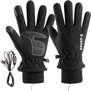 加熱手袋 - 充電式サーマルハンドウォーマー | 3レベル調節可能な冬用加熱ミット、寒冷地用保温手袋、男性、女性、アウトドア、スポーツ、ランニング、運転、サイクリング、スキー、ハイキング用