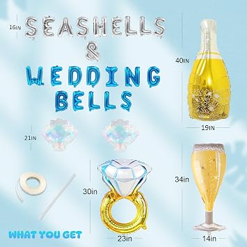 Seashells and Wedding Bells Bachelorette Party Decorations - 16