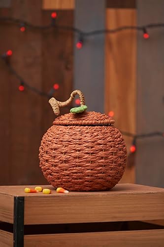 Miniatura 3 de C&F Home Calabaza tejida a mano dulce dulce dulce contenedor naranja