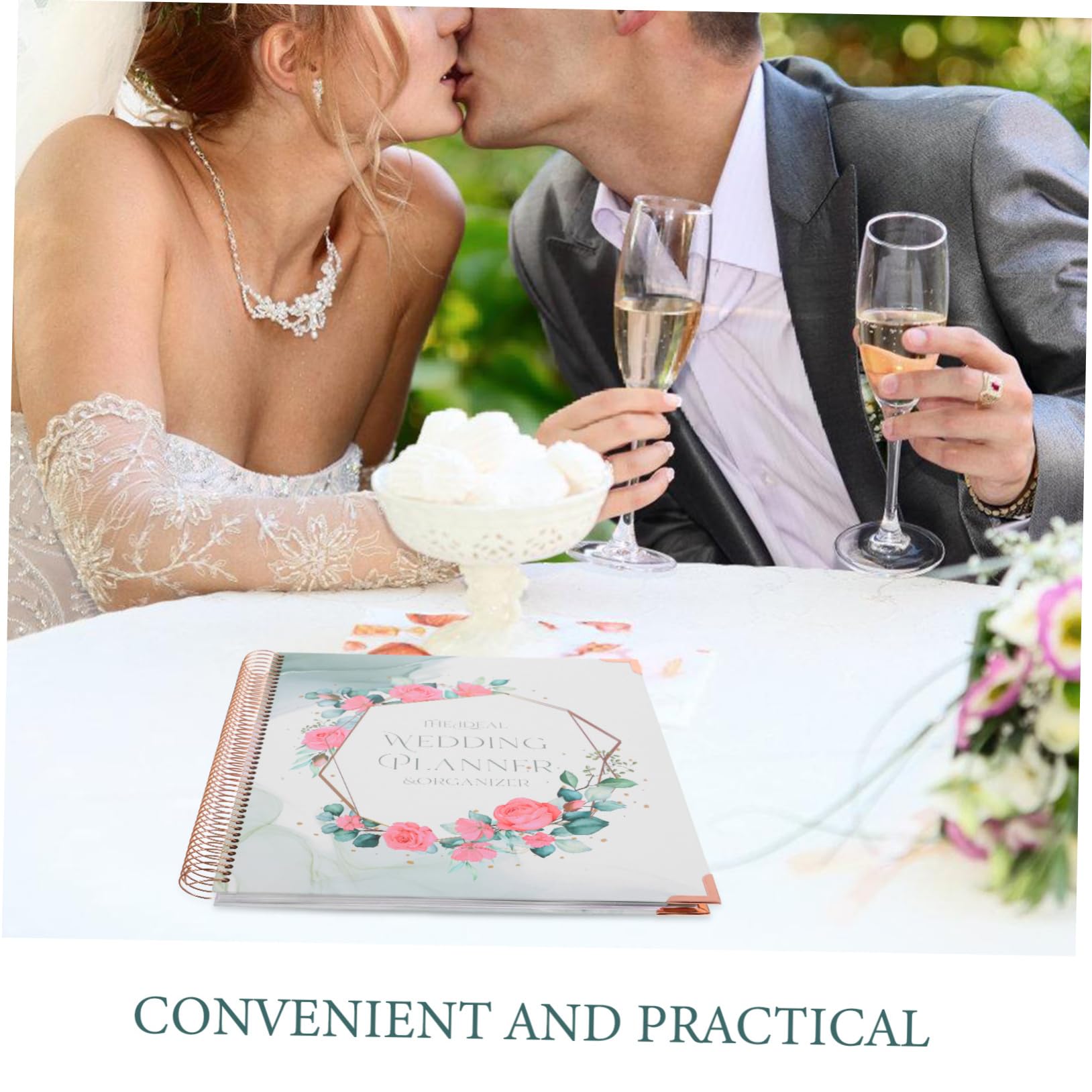 NUOBESTY Hochzeitsplanerbuch für Verlobte Paare Hochzeitsplanung mit Budgetplaner und Tagesplaner Papier für Verlobung und Hochzeit