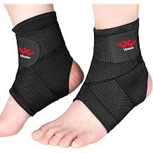 Vinaco Ankle Brace, 2 Pack Ankle Support for Sprained Ankle, Men & Women | Breathable Neoprene, 360 Compression Ankle Support with Adjustable Wrap, Strong Stabilize Ligaments For Sports & Recovery