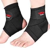 Vinaco 2 Pack Breathable & Strong Ankle Brace for Sprained Ankle, Stabilize Ligaments, Prevent Re-Injury Compression Foot Brace for Men & Women with Adjustable Wrap, Ankle Support for Men