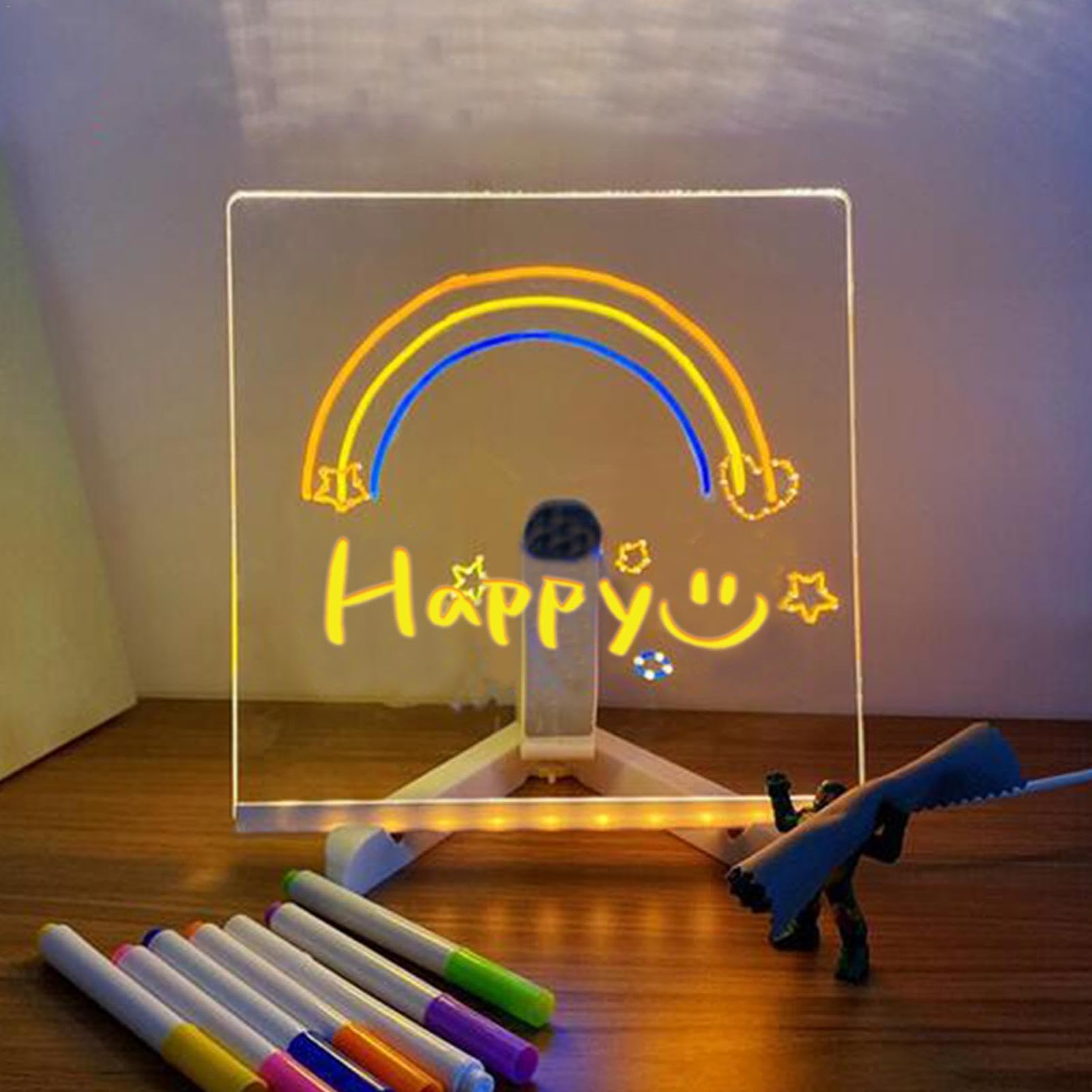 Amazon | アクリルイレースボード, クリア LED ライトアップ