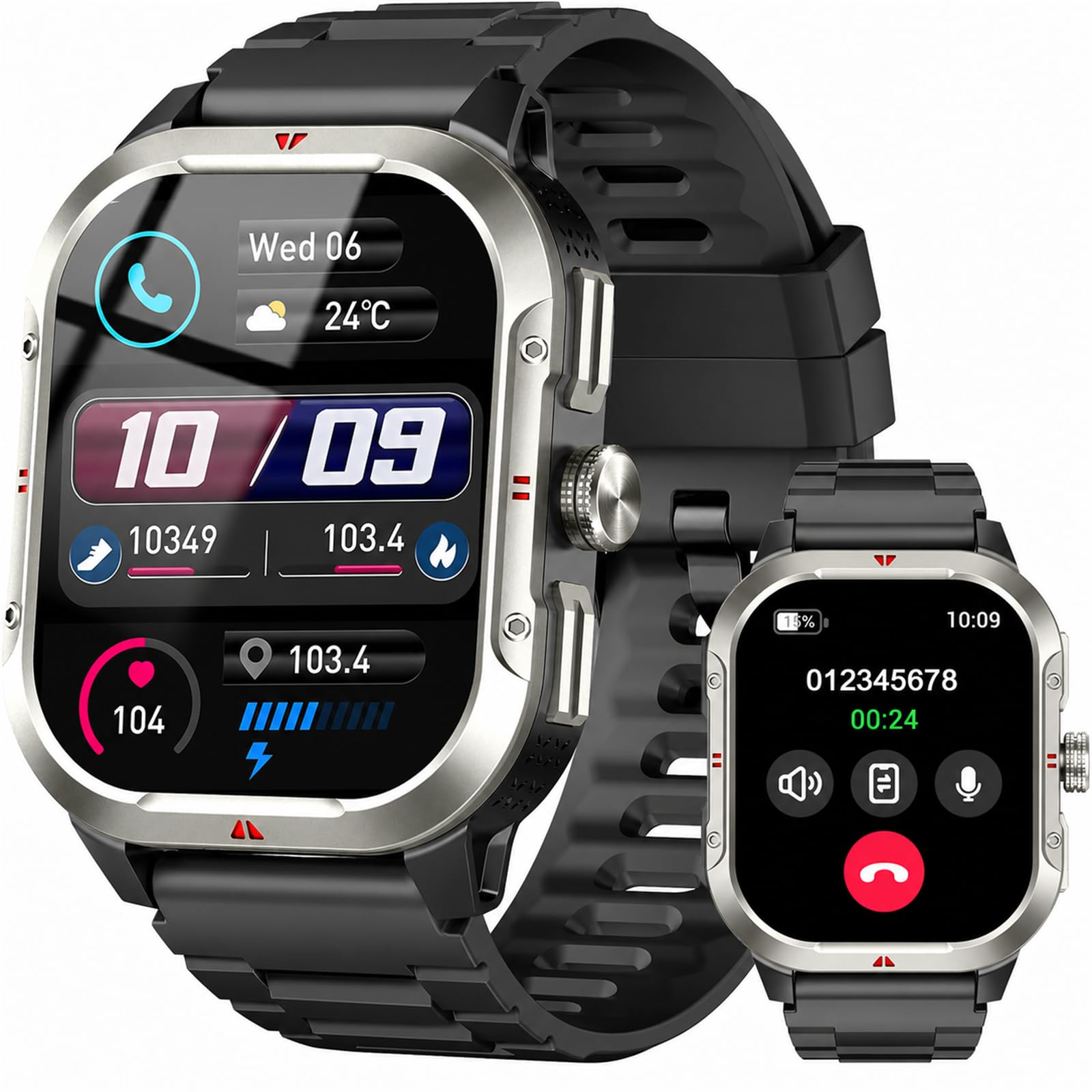 Montre Connectée Homme Jugeman GPS Intégré Noir