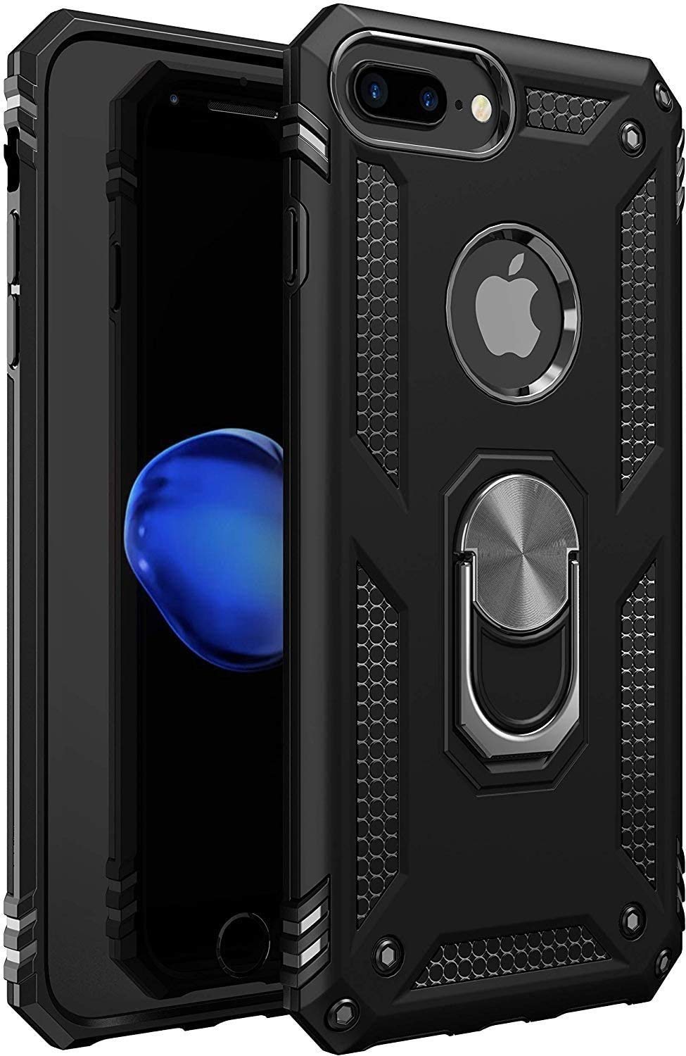 Wellpoint iphone 7 Plus and 8 Plus Defender Case|Ring Holder & Kickstand in-Built |Military Grade Armor Shockproof|360 Rotating Ring Tough Hybrid Bumper Back Case Cover for Apple Iphone 7 Plus/8 Plus (B08LHCFD1X) Amazon Price History, Amazon Price Tracker
