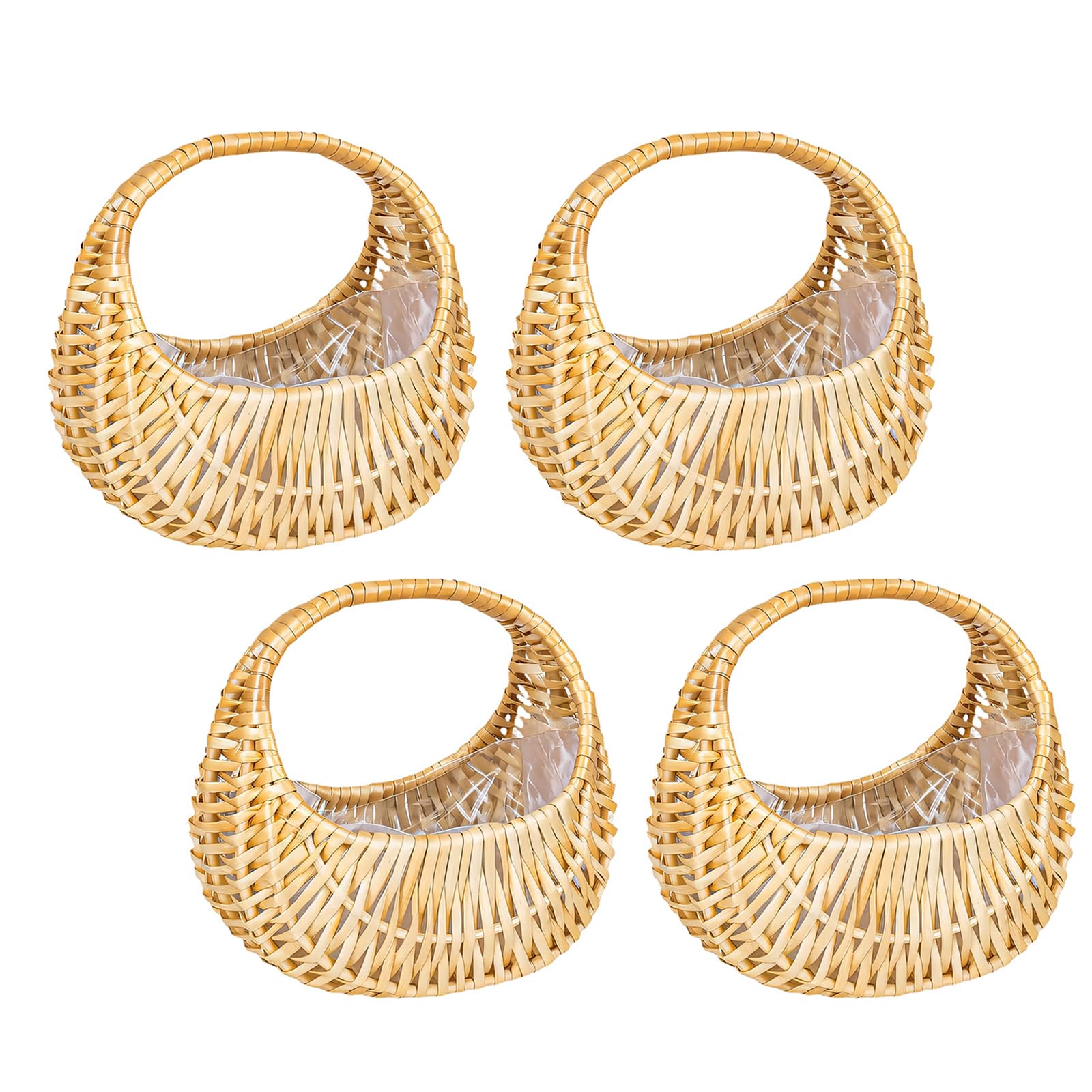 Jazuaiao Handwoven Rattan Basket Multipurpose Storage for Home and Picnics Wicker Basket