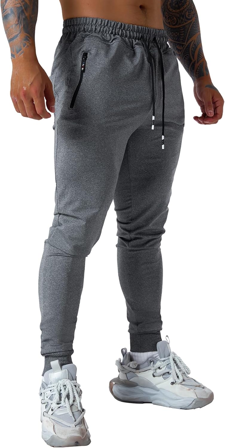 Mens Jogging Casual Pants Joggers Sweatpants Active Athletic Workout Sweatpants for Men - Image 5