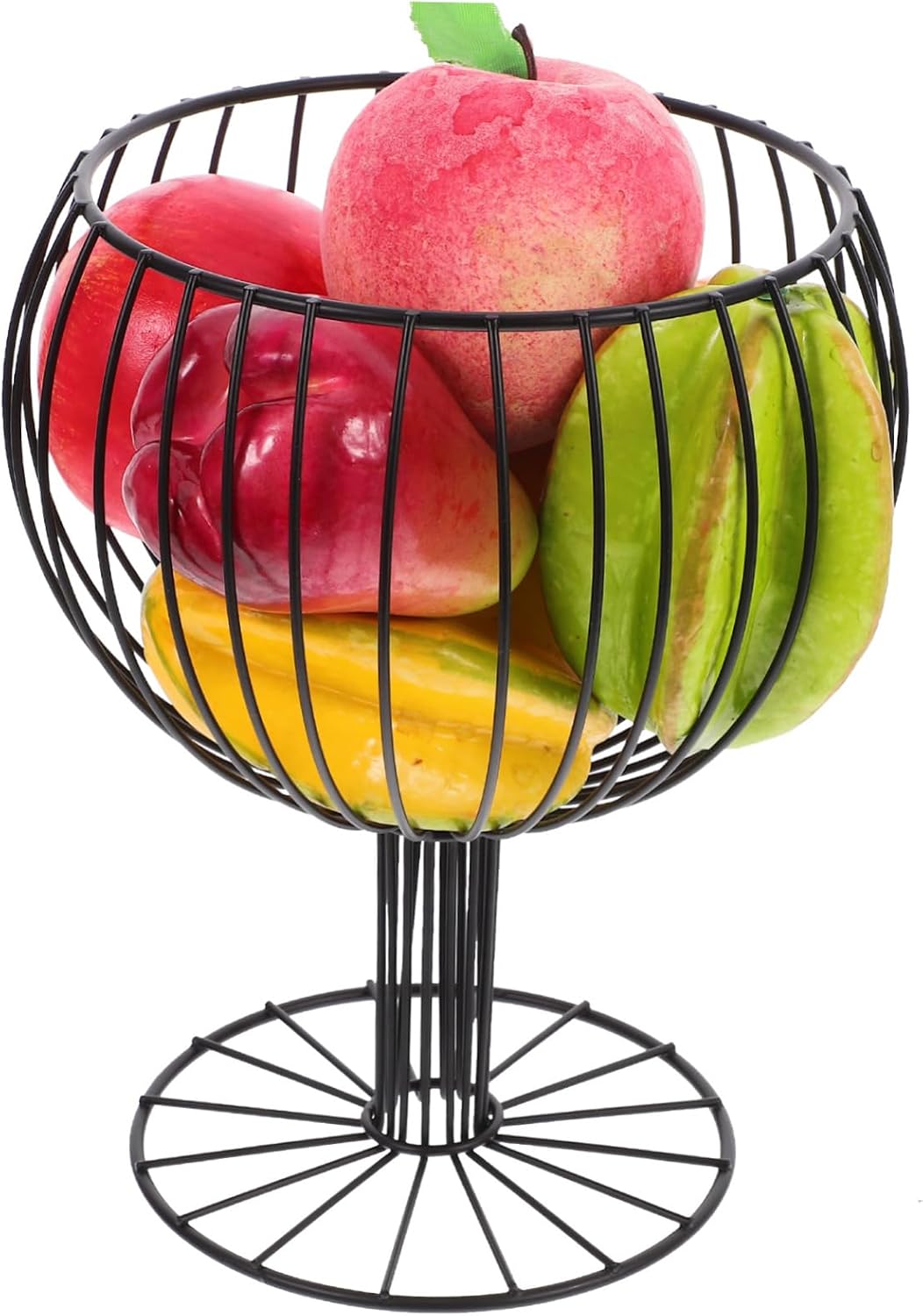 Cabilock Coffee Holder Storage Organizer Black Metal Design 2-Tier Espresso Basket for Home Kitchen and Coffee Bar Stylish Fruit and Snack Rack