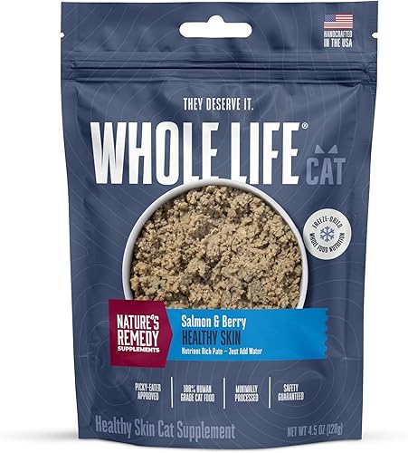 Miniatura 1 de Whole Life Pet Suplemento diario para piel saludable para gatos - Omegas, probióticos, antioxidantes. Piel, antipicazón, alergias. Se mezcla en