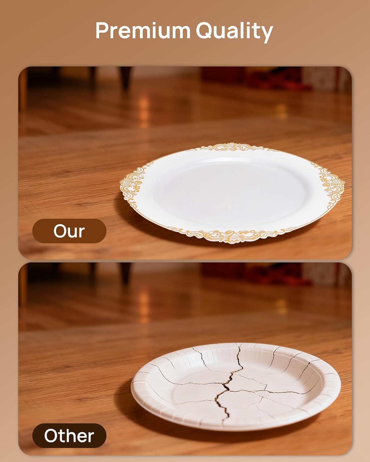 Feagar 175-Piece Gold Party Supply Set – Includes Dinner Plates, Cutlery, Cups, Napkins, Tablecloth & Balloon Arch Decor for 25 Guests – Great for Birthday, Wedding, Anniversary Celebrations