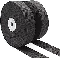 Vista 8 de Correas de algodón de 1 pulgada, 2 rollos/20 yardas para asas de bolsa, bolsa de mano, cinturón de tela, artes y manualidades (negro, gris)