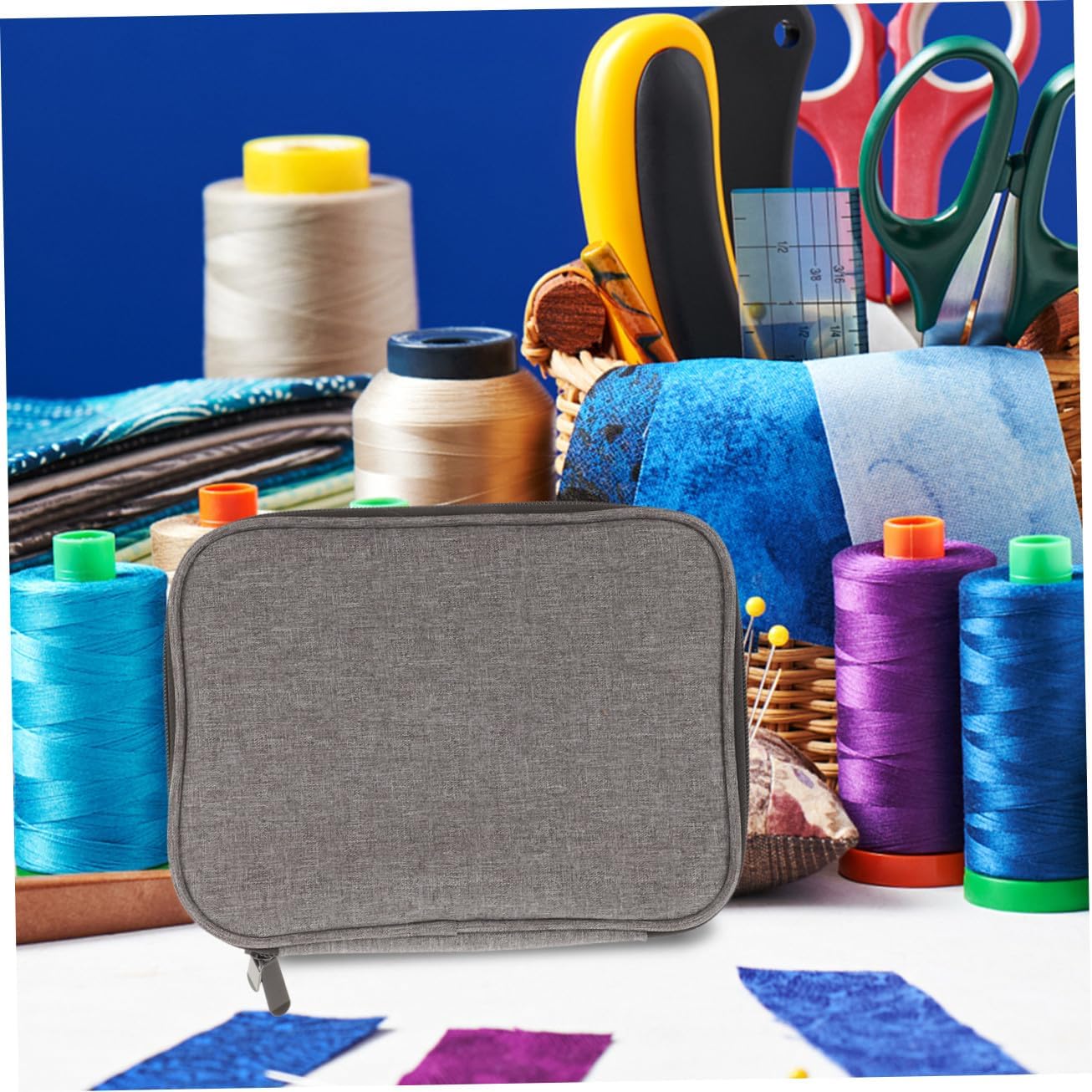 Anneome Ring Needle Set Oxford Cloth Bag Knitting Needle Organizer Portable Yarn Bag Crochet Hook Case