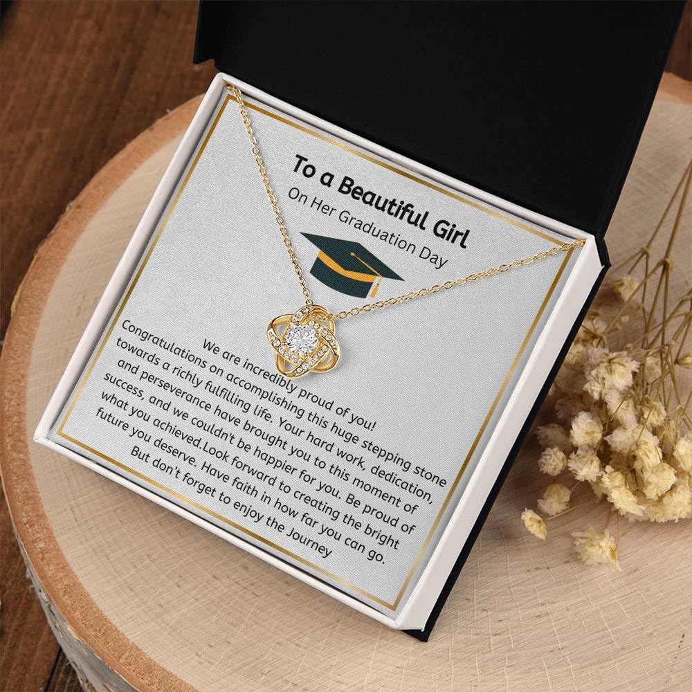 Graduation Gift For Her, 2025 Grad Love Knot/Alluring Necklace, College Graduation, High school graduate, graduation keepsake