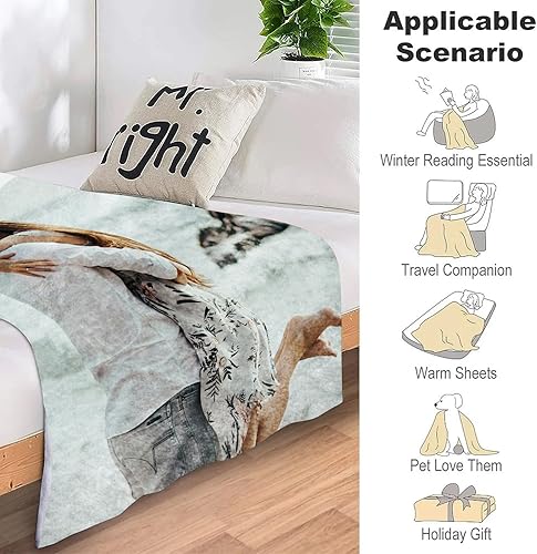 Miniatura 4 de ICELIETE Manta personalizada con texto en imagen, manta de forro polar personalizada con foto para parejas, regalos personalizados de Navidad y