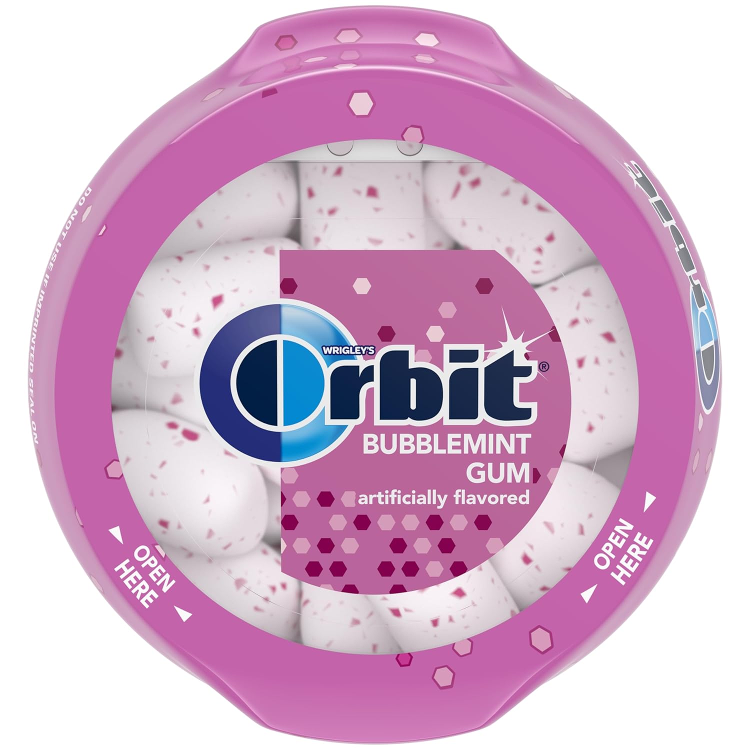 Orbit Bubblemint Gum, 55 Piece Bottle (Pack of 6), Sugar Free Chewing Gum