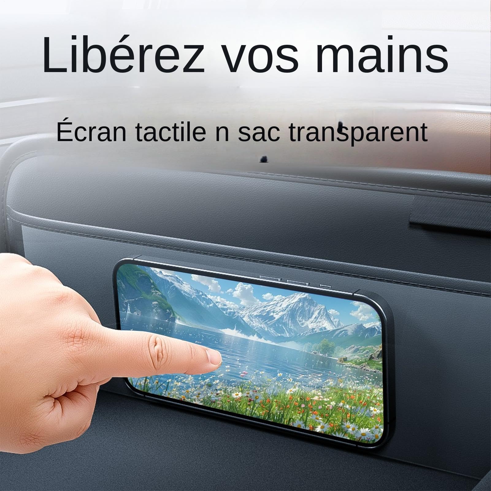 Plateau De Voiture Pour - Tablette De Voyage En Cuir PU Pour Siège Auto Enfant,Support Et Organisateur Pour Tablette, PC Portable, Tasse, Collation, Idéal Pour Bébé, Voyage, Avion, Siège