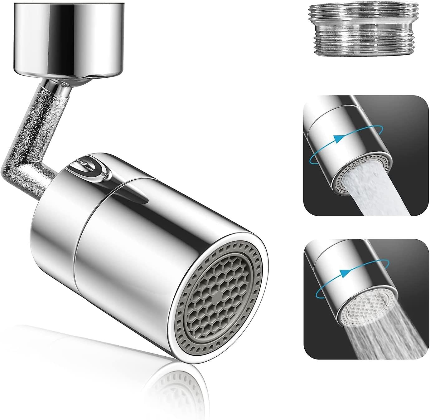 COOFANDY Universal Splash Filter Faucet, 720° Rotatable Faucet Sprayer Head with Durable Copper, Anti-Splash Movable Tap Head Water Saving, Faucet Aerator Leakproof Design with Double O-Ring (B0D3M4GV7H) Amazon Price History, Amazon Price Tracker