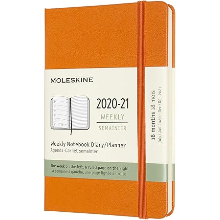 Amazon モレスキン 手帳 年7月始まり 18カ月 ウィークリーダイアリー ハードカバー ポケットサイズ カドミウムオレンジ Dhn118wn2y21 文房具 オフィス用品 文房具 オフィス用品