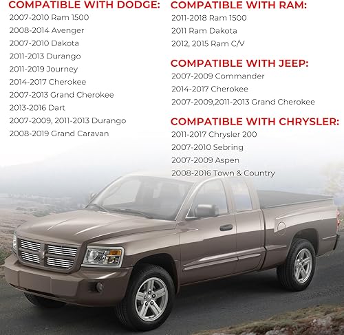 Miniatura 2 de Tapa de combustible E85 compatible con Dodge Ram Jeep Chrysler, Ram 1500 2007-2018, Avenger 2008-2014, Journey 2011-2019, Commander 2007-2009,